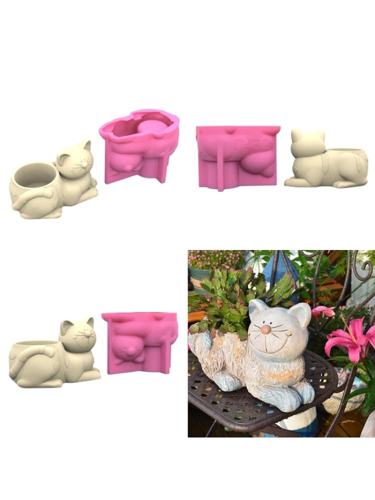 Cute Pen Holder Silicone Molds Table Ornament Mould Plasters Making Tool Succulent Planter Mold Easy To Clean