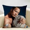 The RRock Face FUNNY Cushion Cover Natural Linen Organic Fabric DoubleSided Printing Room Sofa Decor Pillow Case
