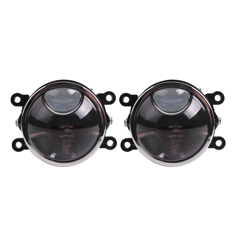 Three SANVI 3-inch Universal Bi-Beam LED Fog Lights: 35W White and Yellow Matrix Headlights