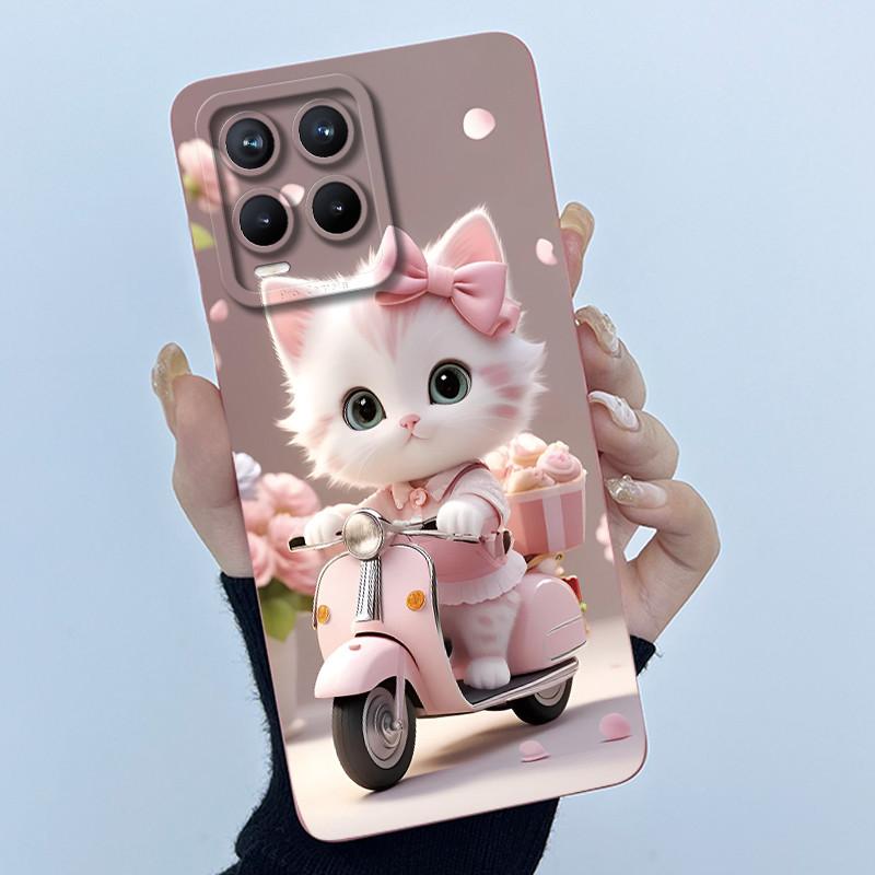 Phone Case For Realme 8 Pro 8i 8S 4G 5G Case Lovely Cartoon Flower Liquid Silicone Soft Shockproof Back Cover For Realme8 Bumper