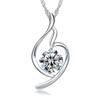 Jin Jiahua Fashion Silver Necklace with Soft Love Curve Pendant – Ideal Birthday Gift