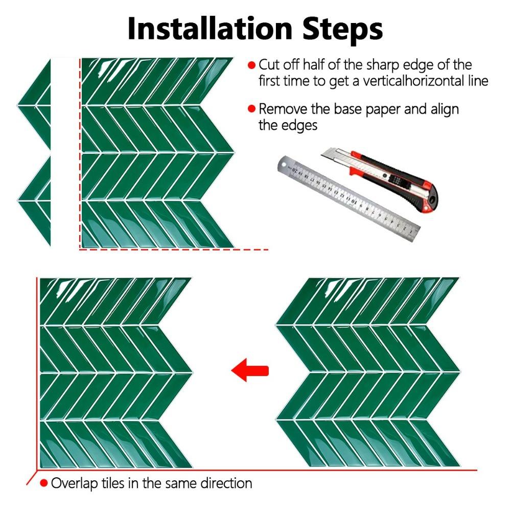 Самоклеящаяся плитка-наклейка для фартука 10" x 10" Обои-плитка для кухни ванной