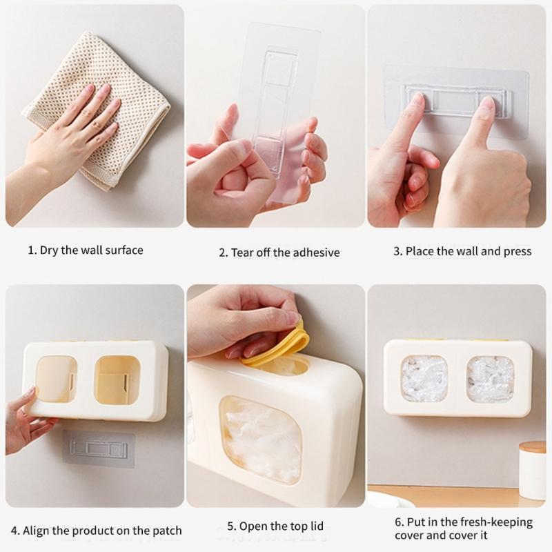 Multifunctional Cling Film Storage Case Accessory for Home Use Accommodates Various Sizes Stylish Designs Decoration