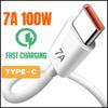 7A 100W USB Type C Super-Fast Charge Cable for Huawei P40 P30 Fast Charing Data Cord for Xiaomi Mi 13 Pro Oneplus Realme