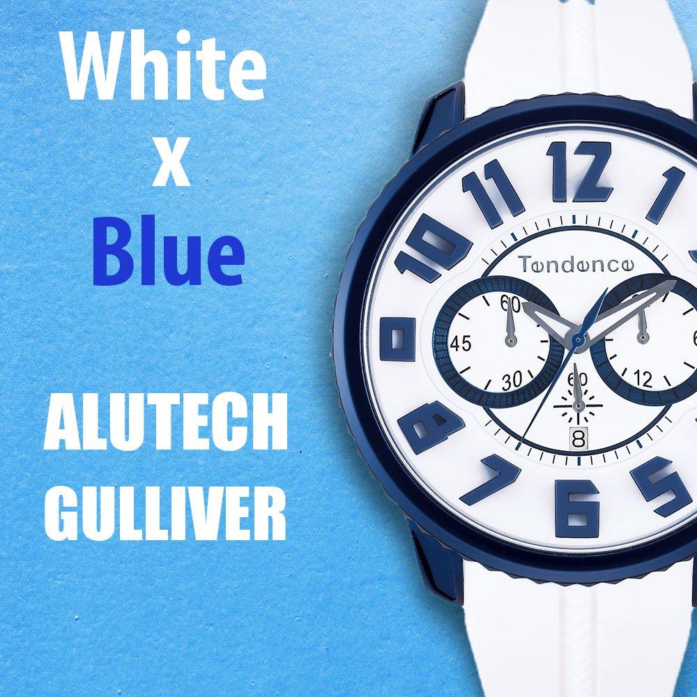 White Mineral 51MM Watch Official Import [Tendence] Wristwatch, Dial, Aluminum, Glass, Quartz, TY146001, Men's,