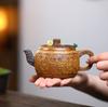Исинский ручной фиолетовый глиняный чайник, сырая руда, золотой песок, чайник, набор для чайной церемонии Кунг-фу 230 мл