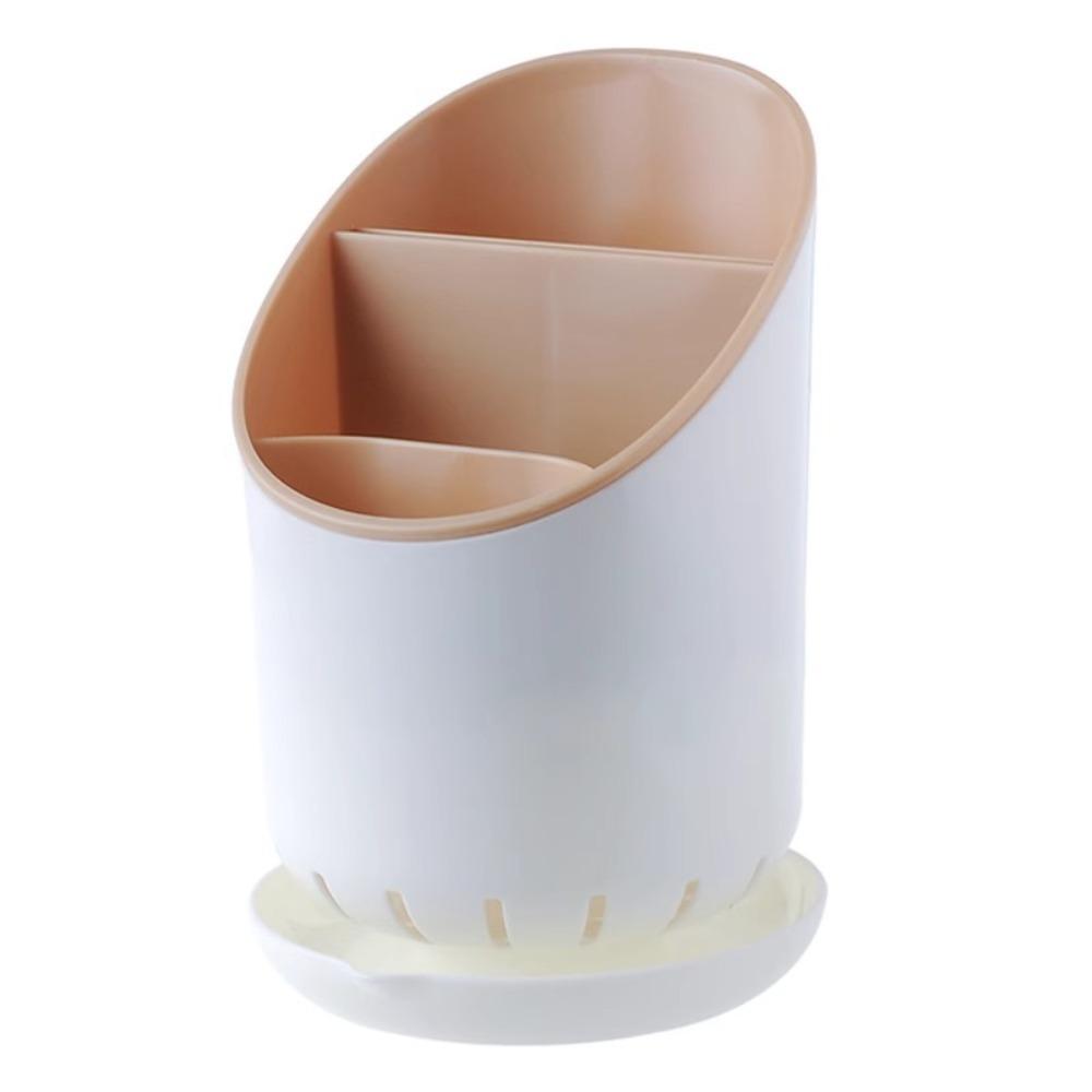 Компактная стойка для хранения столовых приборов, новое дренажное отверстие с подносом, держатель для палочек для еды, съемная большая емкость для слива бытовой воды