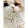 1 шт. Кошачье ожерелье из бусин Милое Очень привлекательное Ошейник для собаки и кошки, украшенный стразами Декоративный предмет для фотосессии Ожерелье, устойчивое к кошачьим укусам