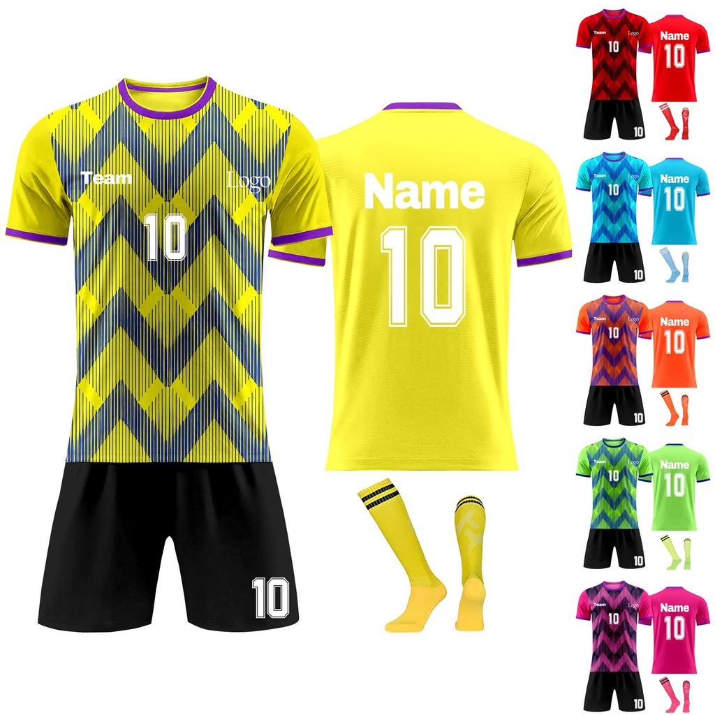 Personalised Shirts Kit Mens Girls With Name Number Custom Football Jerseys For Boys Training Suit
