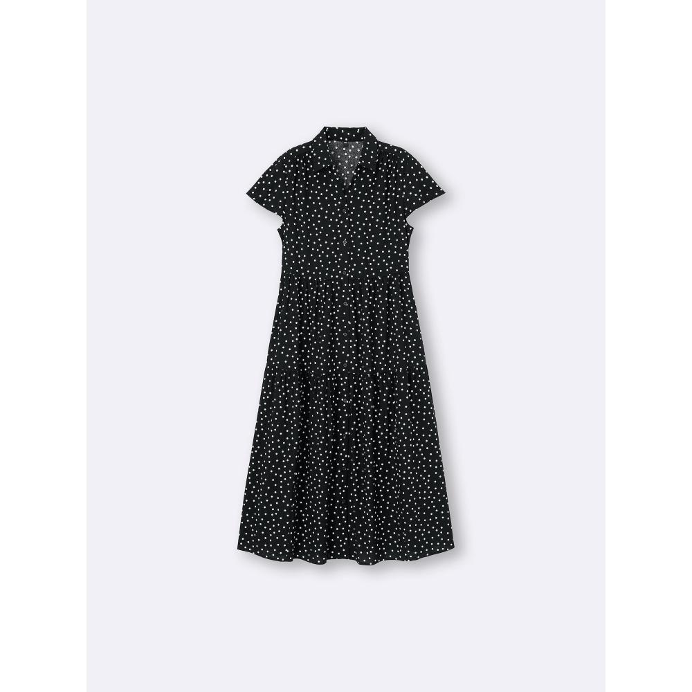 GU by Uniqlo Многоярусное платье с коротким рукавом Z