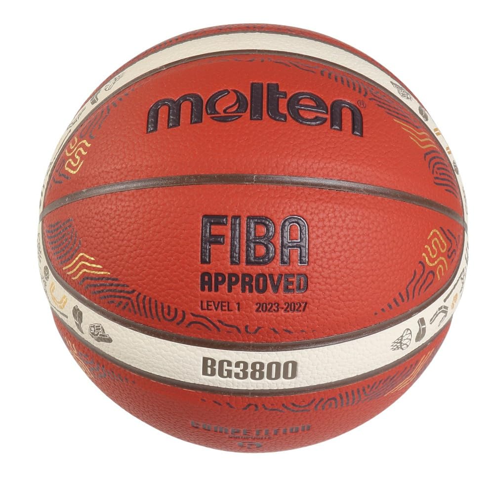 Molten Баскетбольный мяч Eurobasket 2025, Синтетическая кожа, Размер 5, B5G3800-E5Z