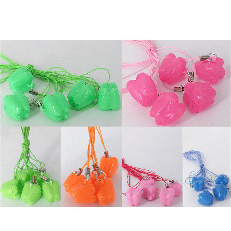 10 шт. набор пластиковая коробка для молочных зубов детский зуб лиственные стоматологические подарки случайный цвет