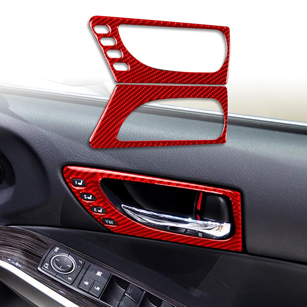 Для Lexus IS250 300 350C 2013-аксессуары, автомобильные наклейки из углеродного волокна для внутренней отделки ручки передней двери, панели