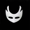 White DIY Hand-Painted Mask Handmade Half Face Mask Japanese Cosplay Blank Mask  Party