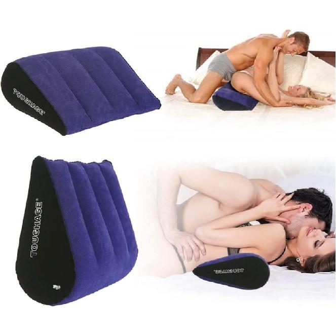 Sex Toys - Pillow Position Cushion Triangle Inflatable Ramp Home Flirting Toy Deep Position Support Pillow for Couple