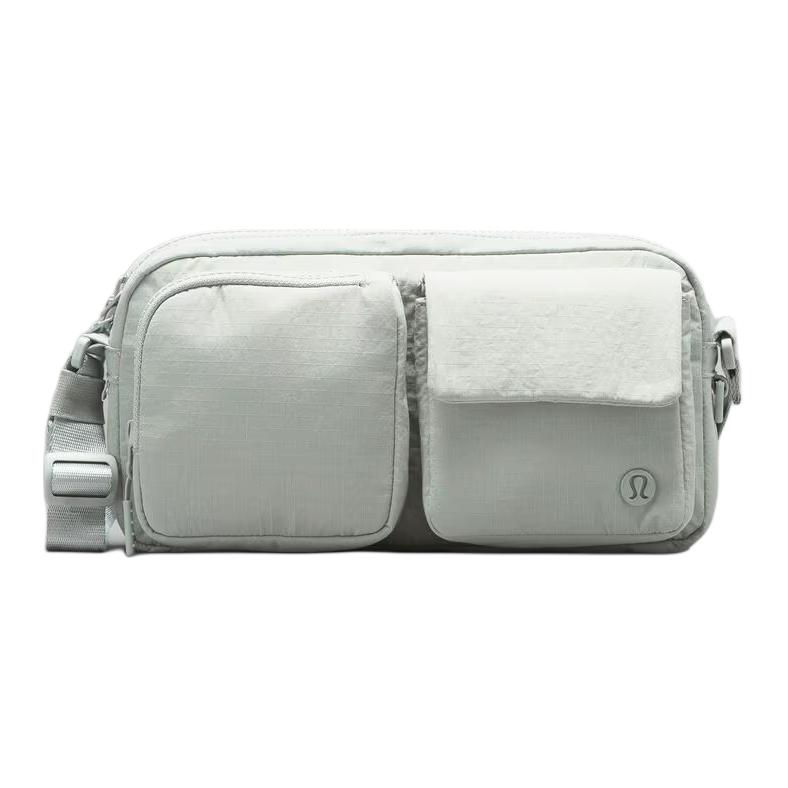 Lululemon Multi-Pocket 2.5L Zipper Crossbody Bag Unisex Bags Jade-Grey LU9BJ8S-036303