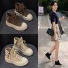 Thick-soled High-top Board Shoes Women's 2025 Autumn New Creative Casual Fashion Versatile Niche Female Student Casual Board Shoes