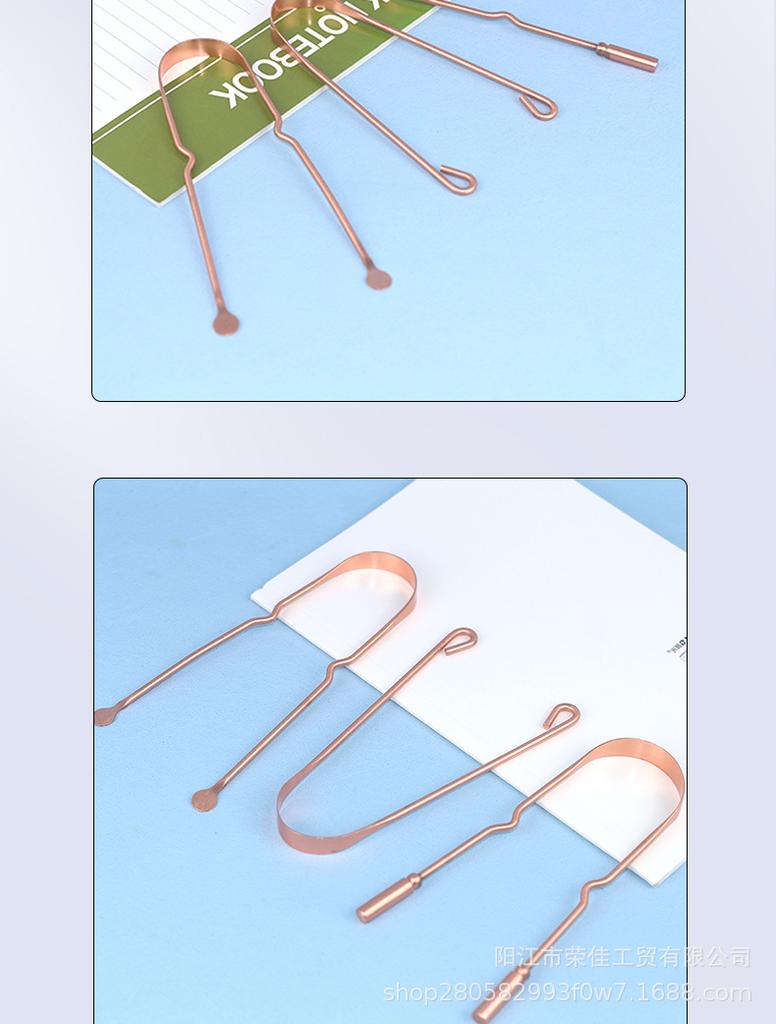 Скребок для языка из фиолетовой меди в форме U щетка для языка инструмент для ухода