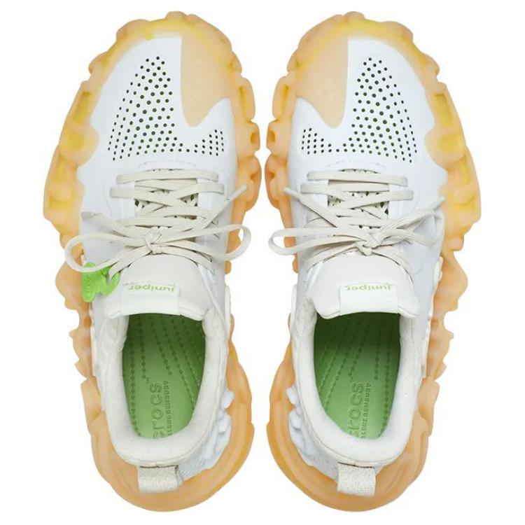 Crocs Дышащие Легкие Повседневные Кроссовки Унисекс Белые Желтые 208694-0HX