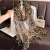 New Fashion Spring/Summer Women Leopard Print Phnom Penh Headband Chiffon Scarf Shawls Female Long Wraps Beach Sunscreen Gift