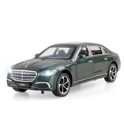 1/24 Benz Maybach S400 Alloy Luxy Car Model Diecast Metal Toy Vehicle Models Simulation Sound and Light Collection Children Gift