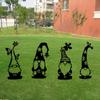 4 Pcs Gnome Yard Stakes Creative Garden Decor for Lawn and Outdoor Spaces Charming Gnomes Decorations for Yard Art and Garden Decoration