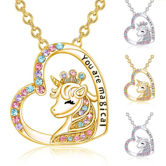 Детское ожерелье в форме сердца, индивидуальное украшение на шею