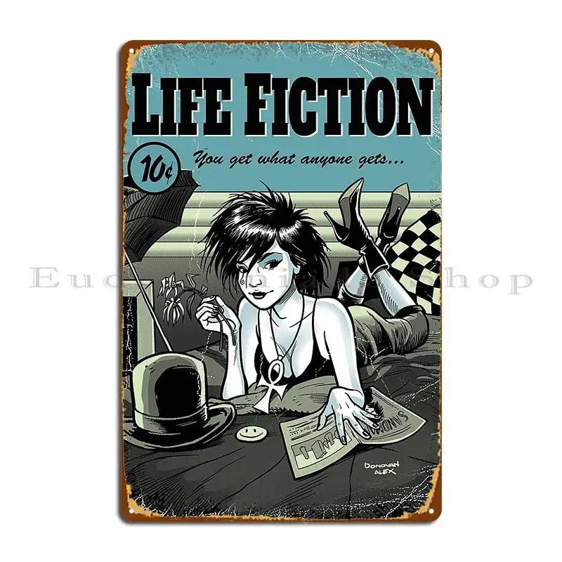 Life Fiction Donovanalex Metal Sign Decoration Plaques Wall Decor Iron Garage Tin Sign Poster