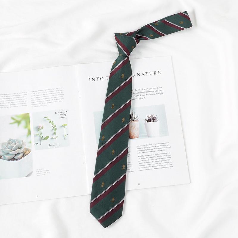 Лимонный Плед Галстук для Школьной Формы с Морской Солью - Ручная Работа в Японском Академическом Стиле для Мужчин и Женщин