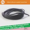 Black Silicone Sealing Strip: 1-14mm Diameter, High-Temp Resistant, Waterproof, Oil-Proof, Solid Round Buffer.