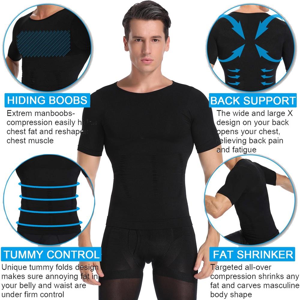 Жилет для похудения для мужчин, компрессионные рубашки для груди, гинекомастии, корректирующее белье, корректирующее белье