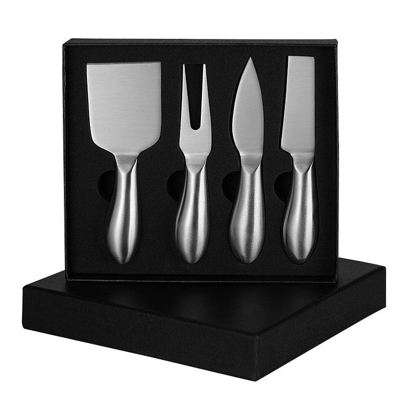 Нож для сыра с полой ручкой, подарочный набор из 4 предметов, нож для сыра из нержавеющей стали, вестерн-нож и вилка