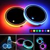 2Pcs/set Universal LED Car Cup Holder Light Car Coasters Atmosphere Light Mats 7 Colors Cup Holder Pad Car Interior Accessories