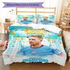 KDB Midfield Legend Bedding Quilt Set Quilt Cover Pillowcase Home Decoration Birthday Gift (1 * duvet cover + 2 * pillowcase, without core)