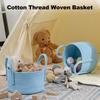 1Pc Cotton Thread Storage Basket Home Organization Storage Baby Children Toy Fabric Art Storage Cotton Rope Woven Laundry Basket Sundries Organizer