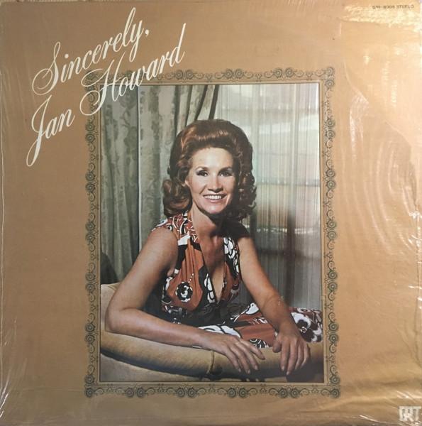 LP Record JAN HOWARD - Sincerely, Jan Howard GRT8006 GRT 1975 US Folk Used