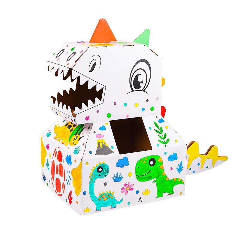 Children's Day DIY Dinosaur Cardboard Model - Wearable Toy Inspired by TikTok