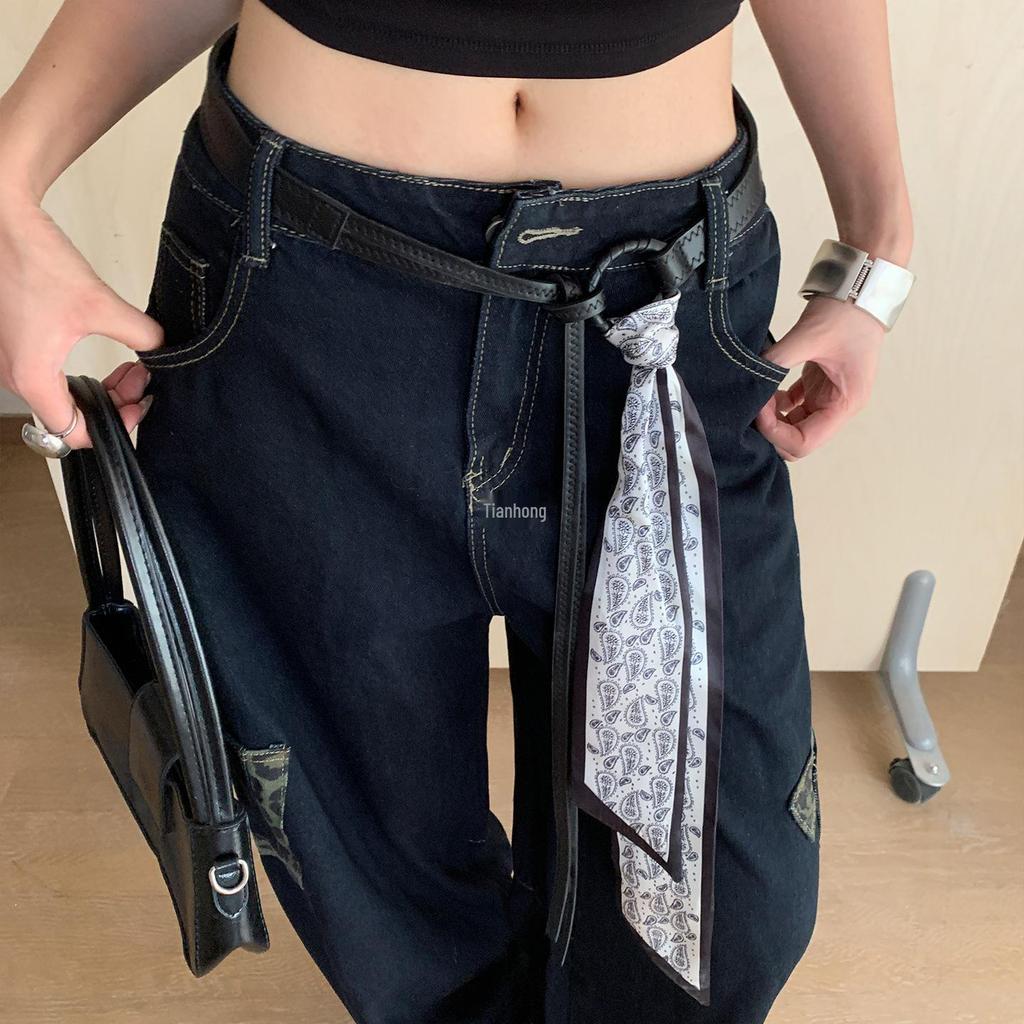 Красная поясная цепочка в стиле панк Y2K - Универсальный женский аксессуар в стиле хип-хоп