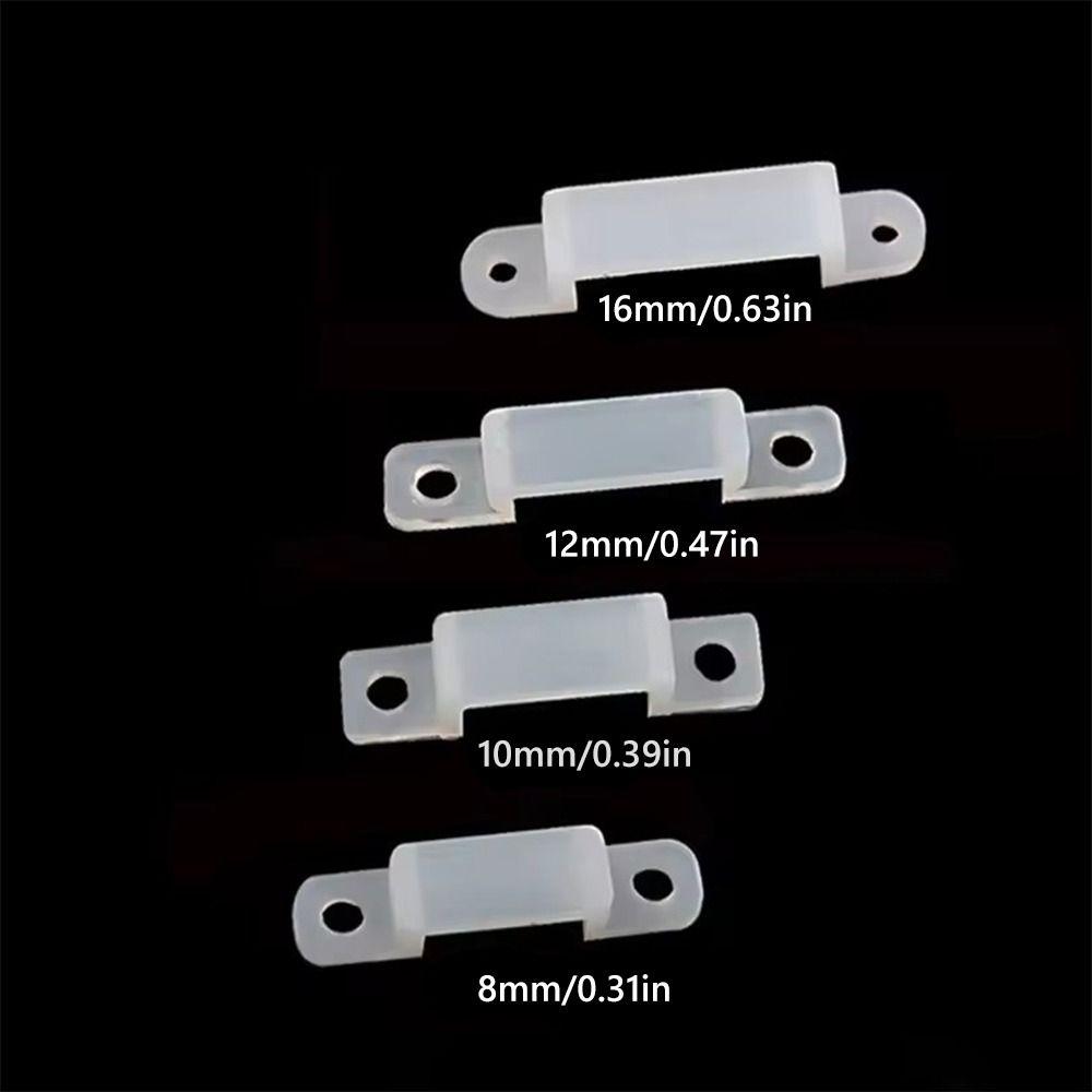 100 шт. Силиконовые фиксирующие клипсы для светодиодной ленты, без затенения, монтажные кронштейны для светодиодной ленты, фиксация светодиодной ленты