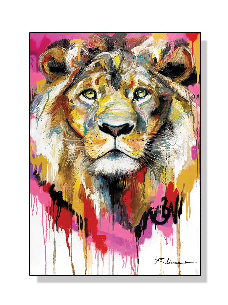 Акварельный тигр, лев, постер с животными, холст, картина, граффити, дикая жизнь, настенная художественная картина для современной гостиной, домашний декор, Cuadros