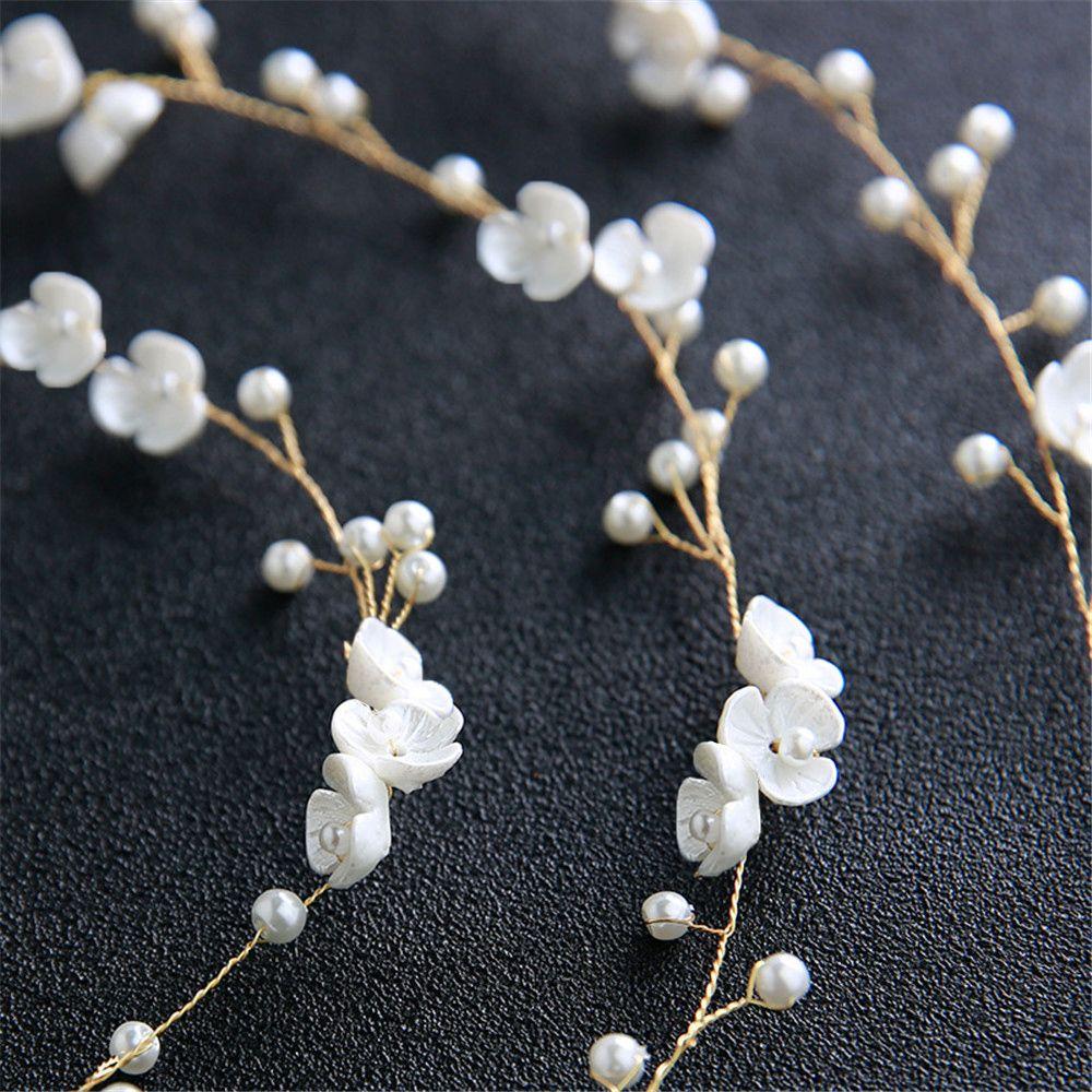 Головной убор для девочек, аксессуары для волос, головные уборы ручной работы, повязки на голову для невесты, жемчужная лоза для волос