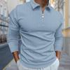 Рубашки поло мужские с длинным рукавом в полоску с принтом, новые мужские рубашки поло с длинным рукавом на молнии, футболка, топ