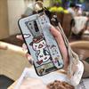 Kickstand Anti-dust Phone Case For Blackview BV6900 Wrist Strap Ring Cartoon Anti-knock Waterproof Cute Dirt-resistant