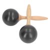 2PCS Sand Hammer Adult Maracas Shaker Wooden Handle Hand Percussion Instrument Toy for Party Concert Black Wood Color