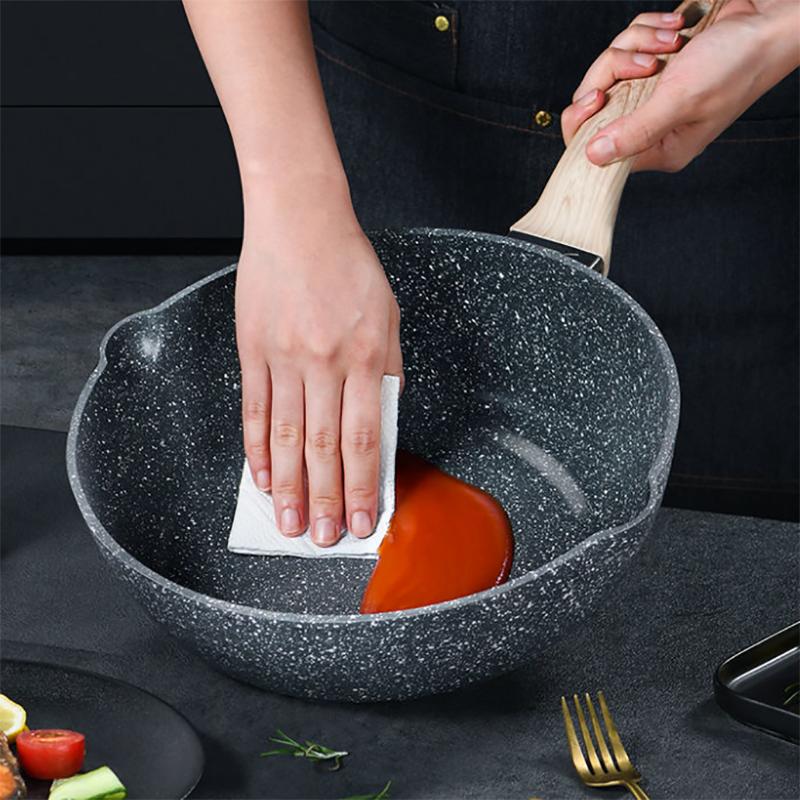 Каменная сковорода-вок Maifan с антипригарным покрытием, индукционная плита, газовая плита, подходит для блинной сковороды, жареное яйцо, артефакт, стейк, бытовая техника