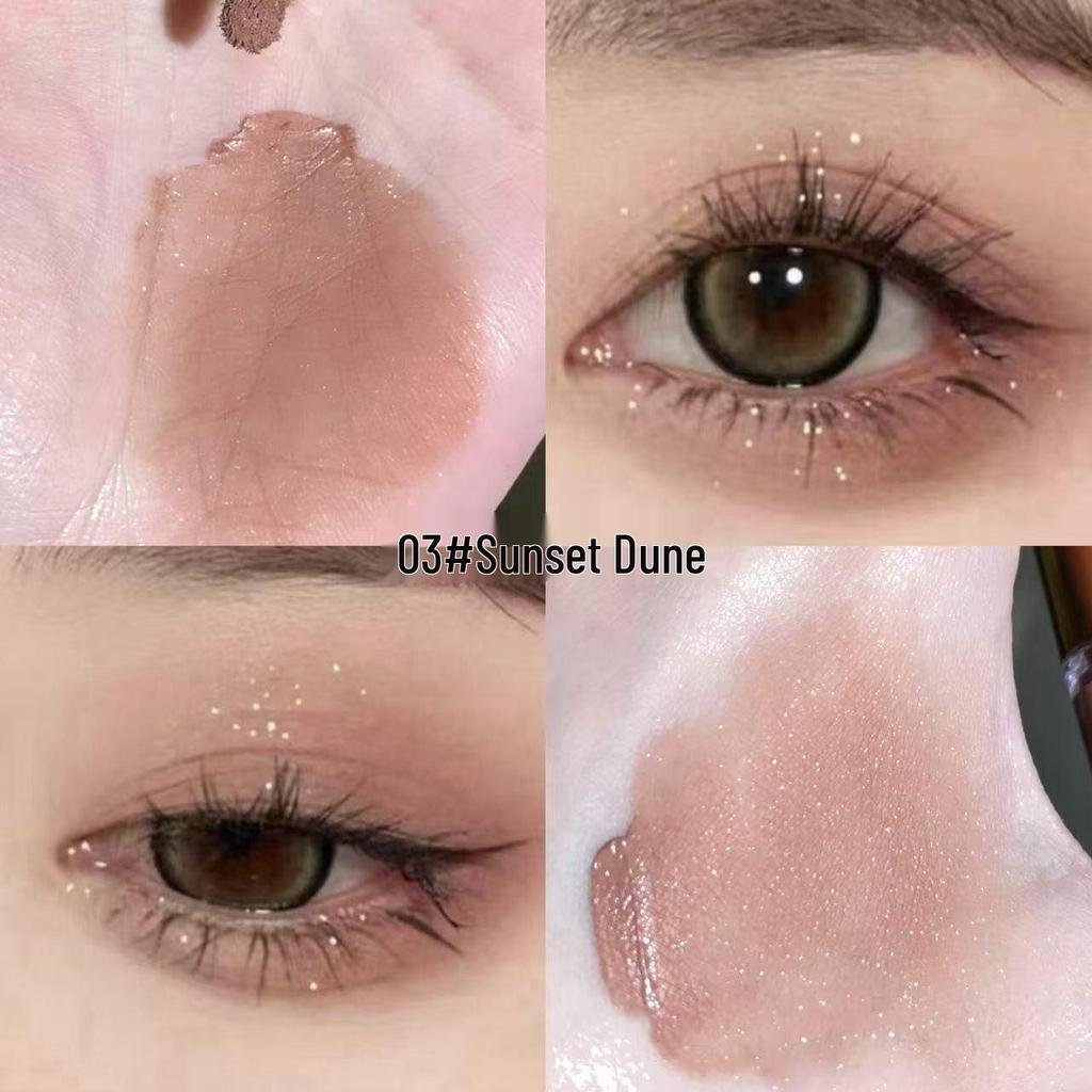 Kakashow Жидкие тени для век 'Звездное сияние': Жемчужный матовый хайлайтер с глиттером для осветления области под глазами.