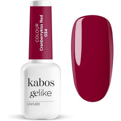 Лак для ногтей - Kabos Gelike 034 - Красный - Гибридный UV LED - Мягкий для чувствительных ногтей