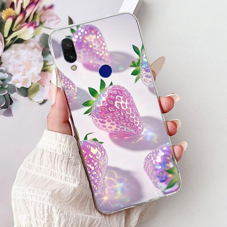 Для чехла Xiaomi Redmi 7 7A Чехол Роскошный Расписной Мягкий Прозрачный Силикон ТПУ Ударопрочный Чехол Для Xiaomi Redmi Note 7 Pro Note7 Coque