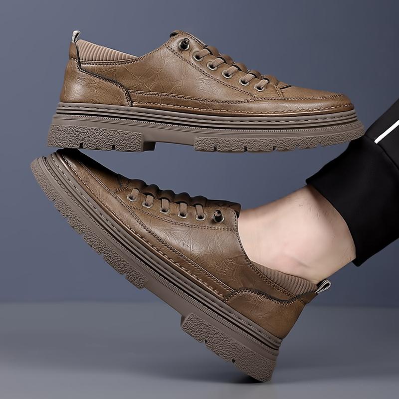 Модный Роскошный Бренд Мужская Повседневная Обувь Натуральная Кожа Деловая Офисная Обувь Оксфорды Уличные Противоскользящие Износостойкие Кроссовки для Бега Обувь