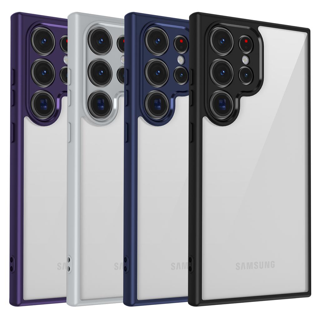Чехол для Samsung Galaxy S22 Ultra 5G Матовый Skin Touch Прозрачный PC + TPU Ударопрочная задняя крышка телефона
